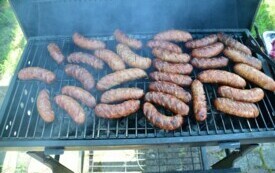 Kiełbaski na grillu