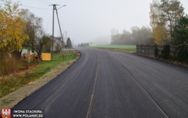 odcinek drogi w  miejscowości Ruszcza Kępa