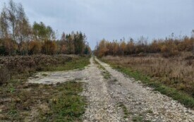 droga prowadząca do  odcink&oacute;w wodociągu magistralnego