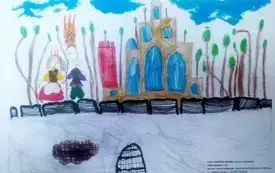Zamek Jasia i Małgosi-rysunek