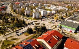 widok na bloki z dużej wysokości