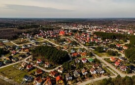 Połaniec z lotu ptaka wiosną