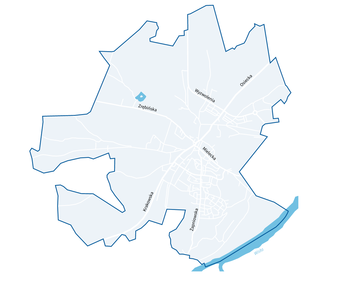 Mapa miasta Połaniec - Szkoły ponadgimnazjalne