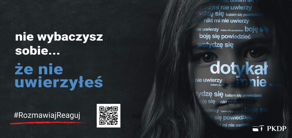 Plakat przedstawia kampanię #RozmawiajReaguj