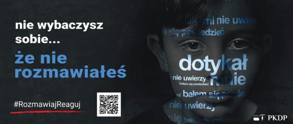 Plakat przedstawia kampanię #RozmawiajReaguj