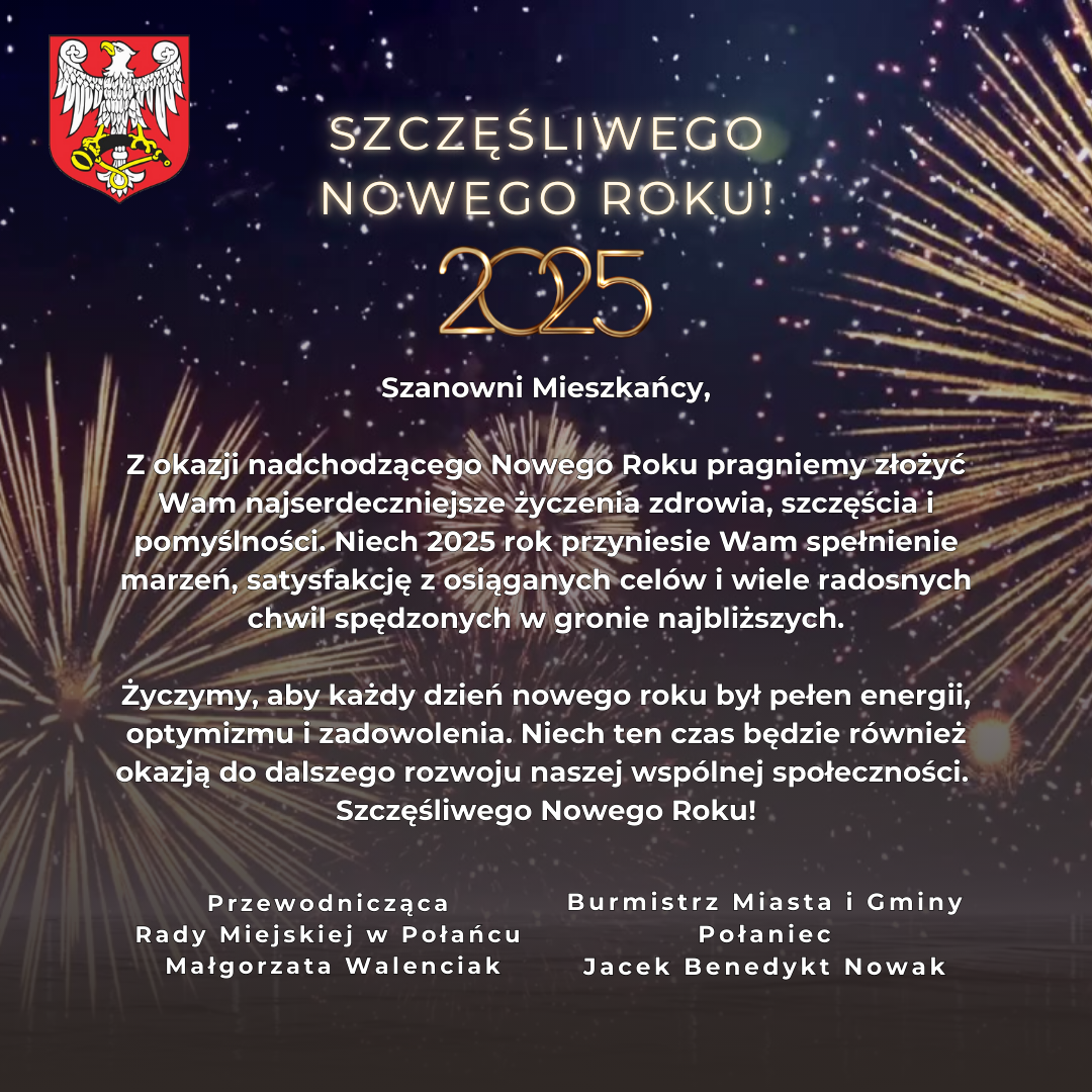 Zyczenia noworoczne dla mieszkancow. Tlo elementy fajerwerk&oacute;w