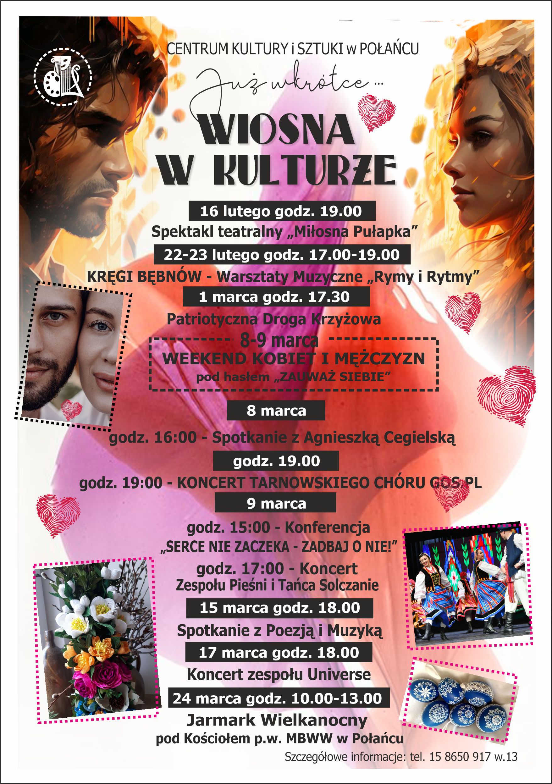 Plakat z&nbsp;oferta CKISZ na&nbsp;wiosnę. 