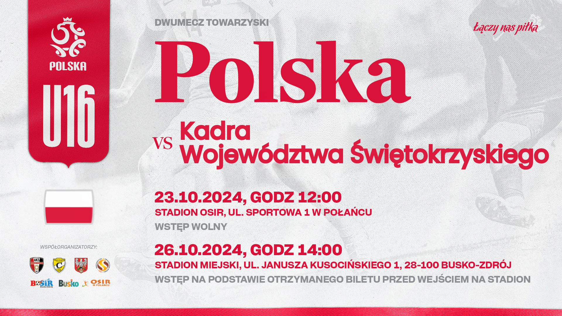 plakat z&nbsp;meczem reprezentacji Polski