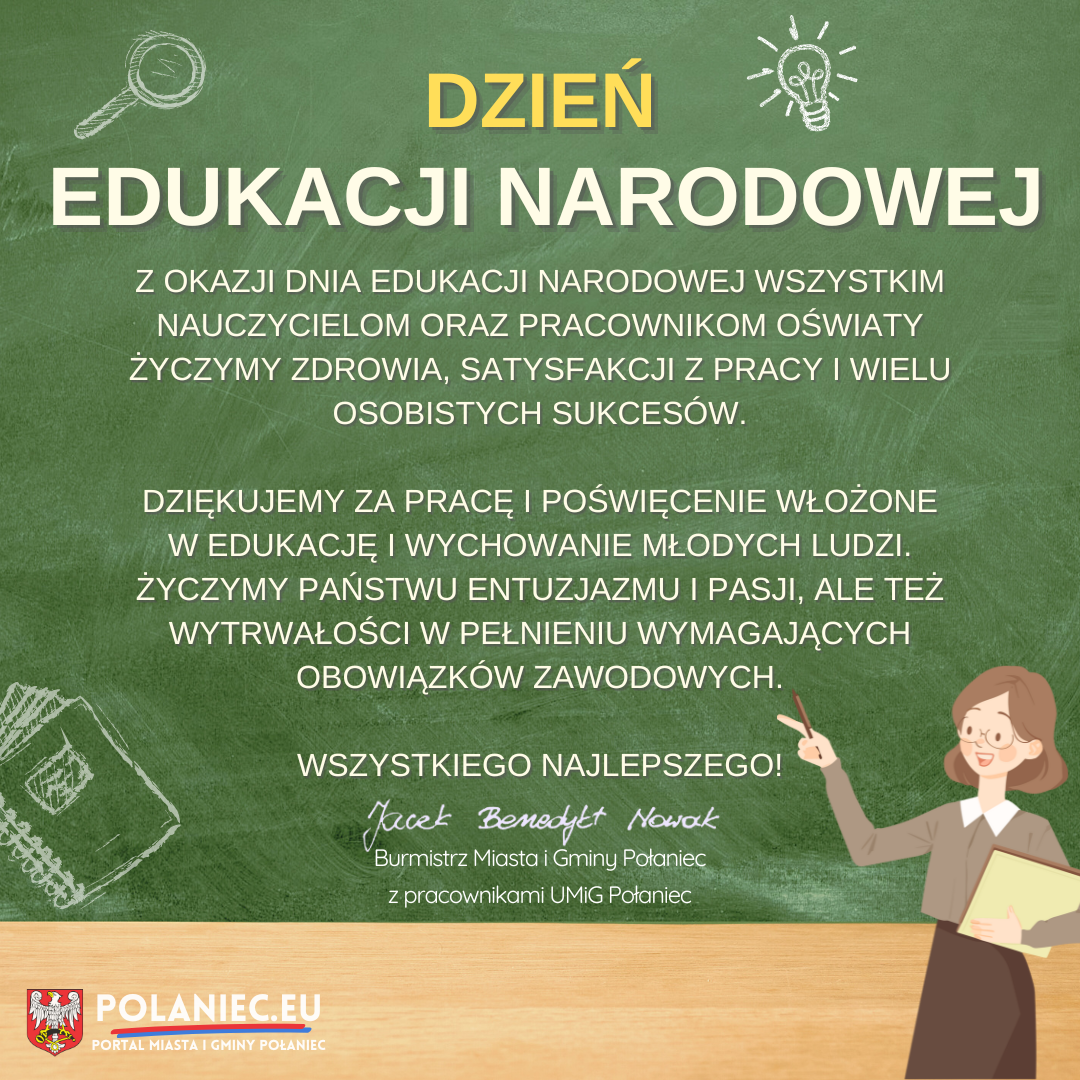 plakat z&nbsp;edukacja z&nbsp;zyczeniami w&nbsp;kolorach tablicy 