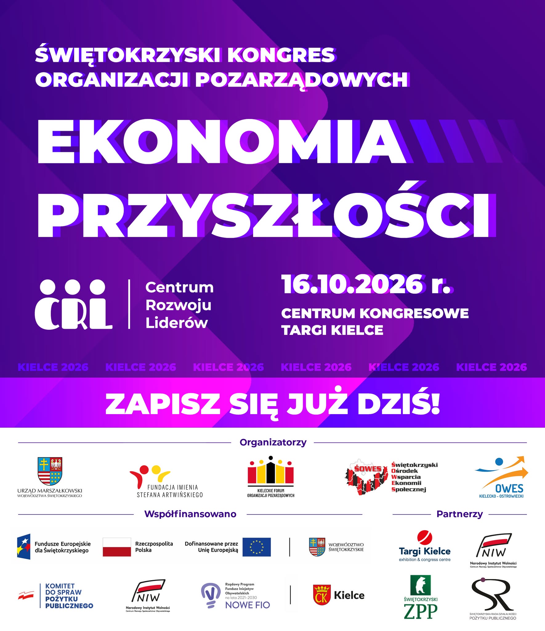 grafika w&nbsp;kolorze filoetowym o&nbsp;wydarzeniu