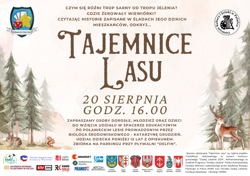 Tajemnice lasu. spacer edukacyjny.