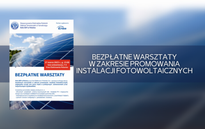 Zdjęcie do Bezpłatne warsztaty w zakresie promowania instalacji fotowoltaicznych