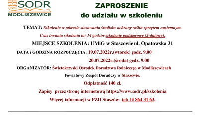 Zdjęcie do Zaproszenie na szkolenie podstawowe