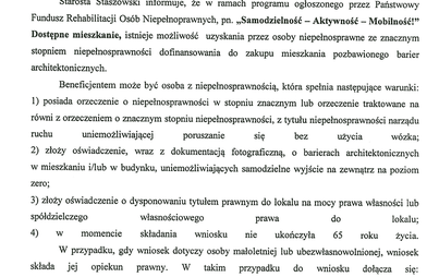 Zdjęcie do Informacja dla os&oacute;b niepełnosprawnych
