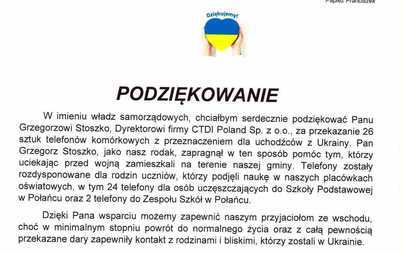 Zdjęcie do Podziękowanie