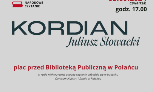 Zdjęcie do Narodowe czytanie - zaproszenie