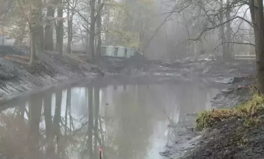 Zdjęcie do Postępy prac przy przebudowie staw&oacute;w w zespole parkowo - dworskim w Ruszczy