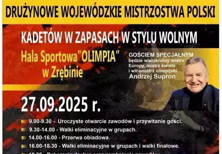 Zdjęcie do Drużynowe Wojew&oacute;dzkie Mistrzostwa Polski Kadet&oacute;w w zapasach w stylu wolnym