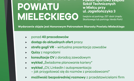 Zdjęcie do Zapraszamy na Targi Pracy Powiatu Mieleckiego 2026 roku 