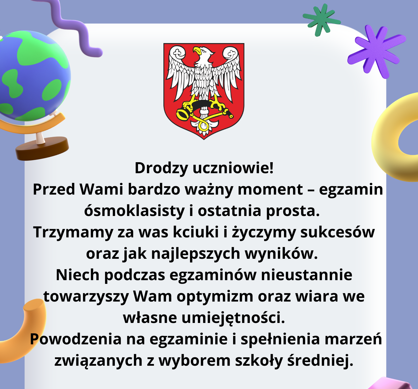 Zdjęcie do Powodzenia na egzaminach!