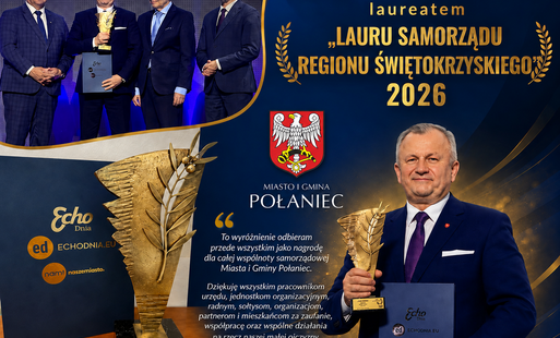 Zdjęcie do Burmistrz Jacek Benedykt Nowak laureatem &bdquo;Lauru Samorządu Regionu Świętokrzyskiego 2026&rdquo;