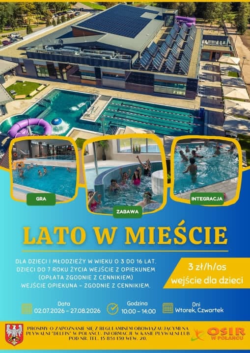 Zdjęcie do Lato w Mieście 2026 &ndash; Wakacyjna Przygoda na Pływalni!