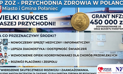 Zdjęcie do Grant dla Samodzielnego Publicznego Zakładu Opieki Zdrowotnej Przychodnia Zdrowia w Połańcu