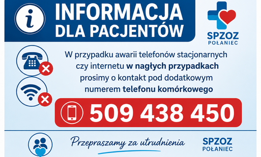 Zdjęcie do Ważna Informacja dla Pacjent&oacute;w SPZOZ Połaniec