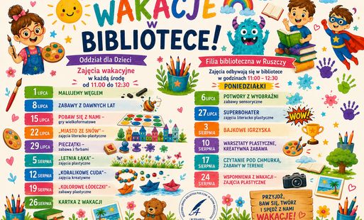 Zdjęcie do Wakacje w Bibliotece &ndash; lato pełne kreatywnych przyg&oacute;d