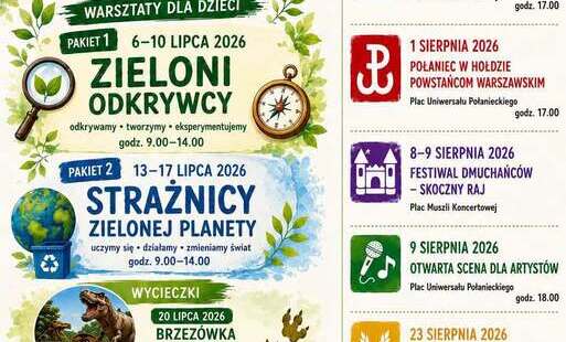 Zdjęcie do Wakacje w mieście Połaniec &ndash; lato pełne kultury, przygody i dobrej energii