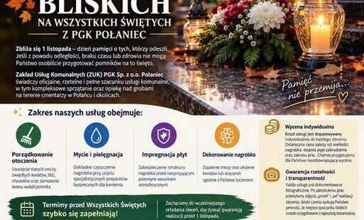 Zdjęcie do  Zadbaj o groby bliskich na Wszystkich Świętych&ndash; PGK Połaniec