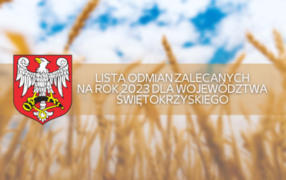 Zdjęcie do Lista odmian zalecanych na rok 2023 dla wojew&oacute;dztwa świętokrzyskiego