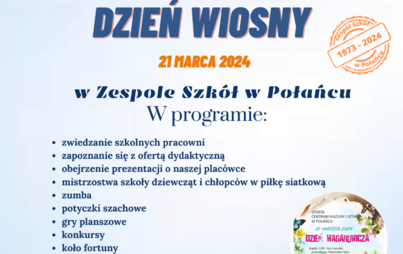 Zdjęcie do Dzień wiosny w Zespole Szk&oacute;ł w Połańcu