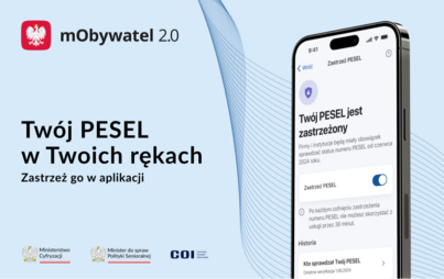 Zdjęcie do Zastrzeż PESEL i chroń swoje dane w mObywatelu 2.0