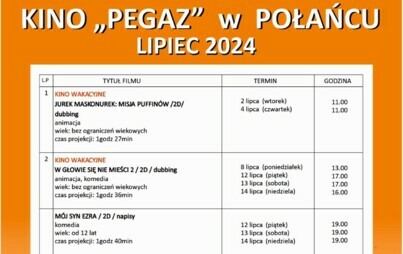 Zdjęcie do Terminarz kinowy na lipiec