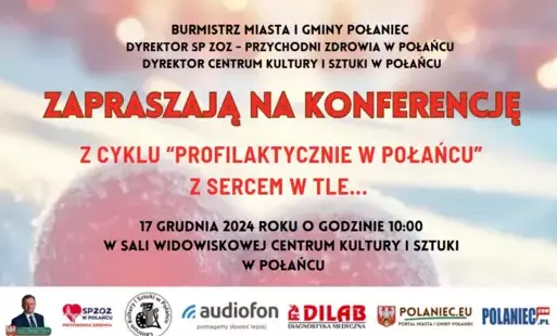 Zdjęcie do Zaproszenie na Konferencję "Profilaktycznie w Połańcu" z sercem w tle...