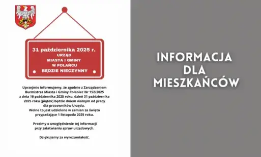 Zdjęcie do Informacja dla mieszkańc&oacute;w 