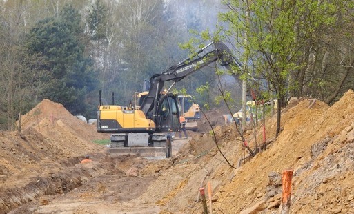 Zdjęcie do Postęp prac przy budowie dr&oacute;g i infrastruktury technicznej w obrębie ulicy Krakowskiej w Połańcu