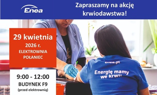 Zdjęcie do Enea Elektrownia Połaniec zaprasza do udziału w akcji honorowego krwiodawstwa! 