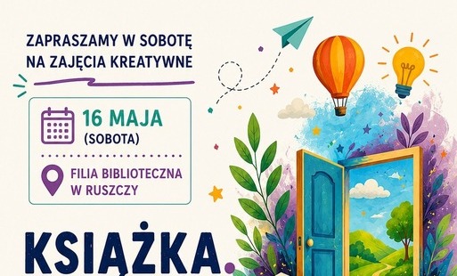 Zdjęcie do Zapraszamy na kreatywne zajęcja pt. ,,Książka. Otw&oacute;rz. Odkryj""