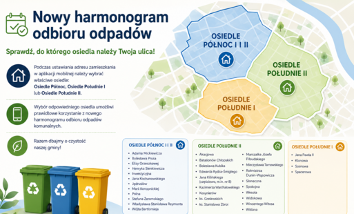Zdjęcie do Odbi&oacute;r odpad&oacute;w komunalnych 2026 II p&oacute;łrocze &ndash; wykaz ulic dla poszczeg&oacute;lnych osiedli