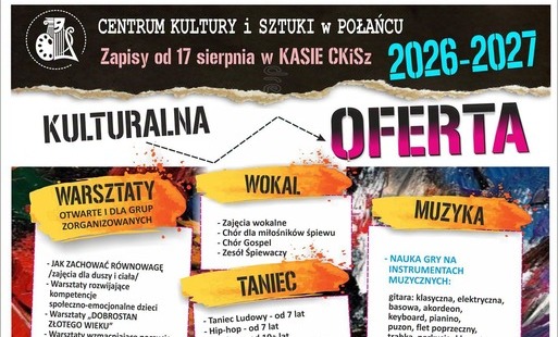 Zdjęcie do Oferta Centrum Kultury i Sztuki w Połańcu na kulturalny sezon 2026/2027 