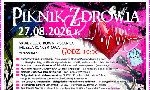 Zdjęcie do Piknik Zdrowia z Przychodnią Zdrowia w Połańcu!