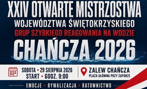 Zdjęcie do XXIV Otwarte Mistrzostwa Wojew&oacute;dztwa Świętokrzyskiego Grup Szybkiego Reagowania na Wodzie