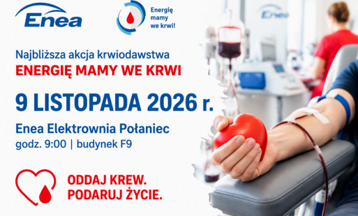 Zdjęcie do Enea Elektrownia Połaniec zaprasza do udziału w akcji honorowego krwiodawstwa! 
