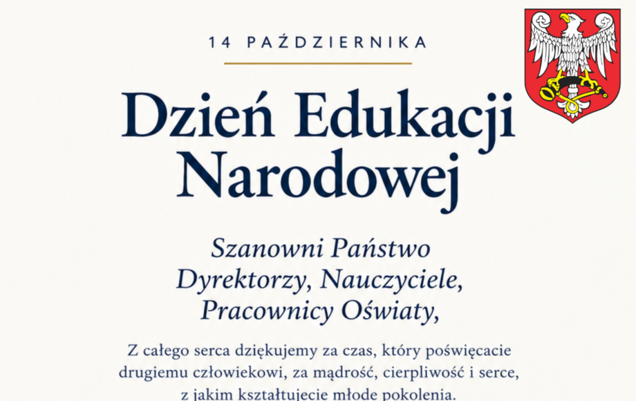 Życzenia z okazji Dnia Edukacji Narodowej w Połańcu